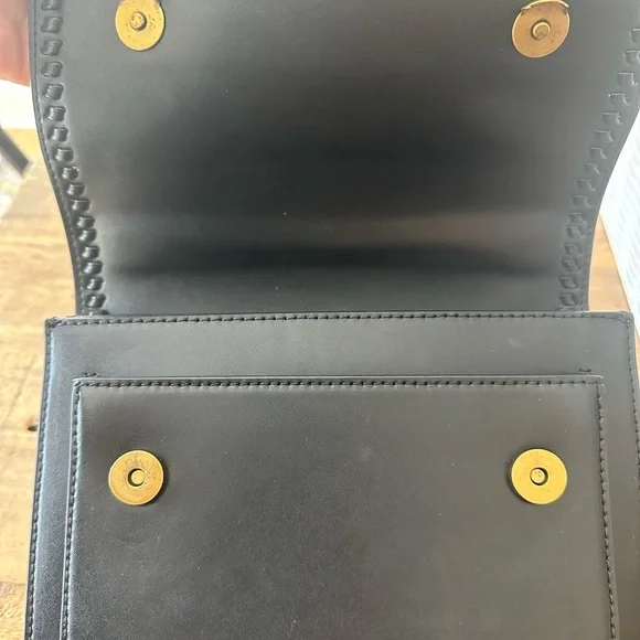 Michael Kors Black and Gold Crossbody Bag with Chain Detailing - Picture 5 of 6